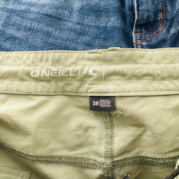 O’Neil Green Striped Swim Trunks Men’s Size 38 - Picture 9 of 12